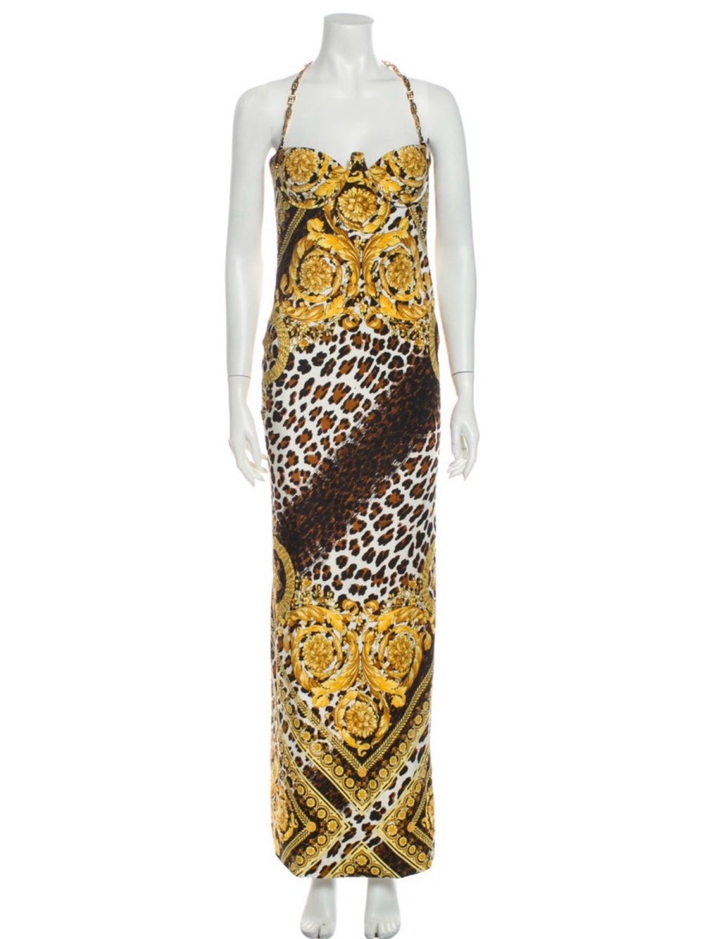 Versace Black and Gold Baroque Tribute dress - Picture 1 of 5